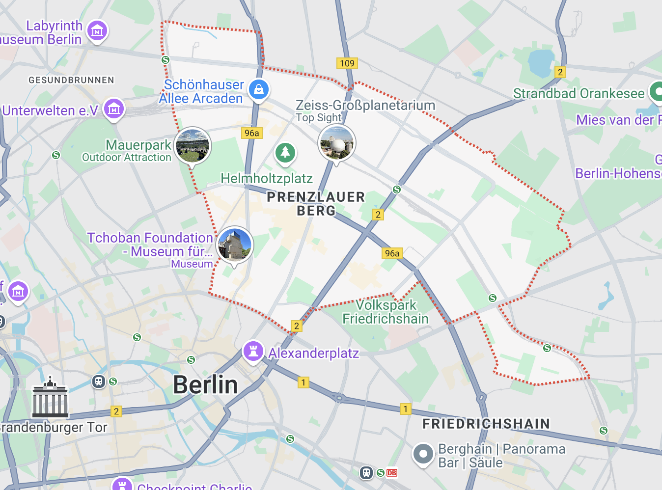 Prenzlauer Berg Map