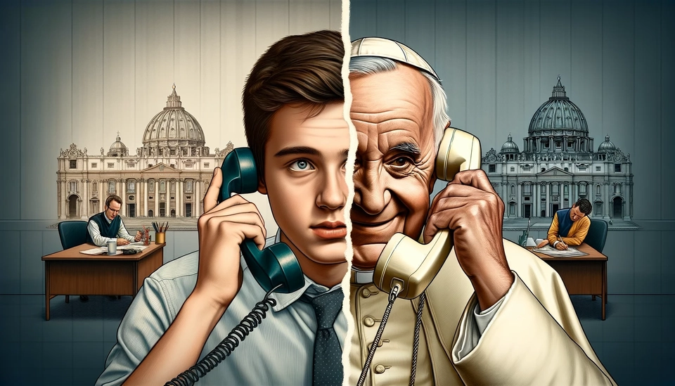Young Journalist calling thePope